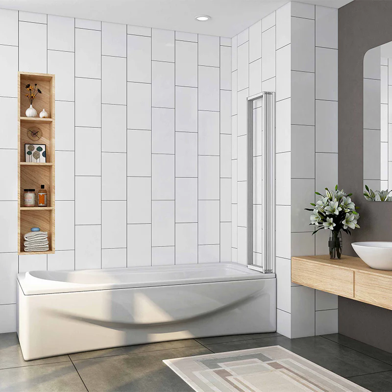 1/2/3/4/5 Folding Shower Glass Panel Shower Bath Screen - Image 11
