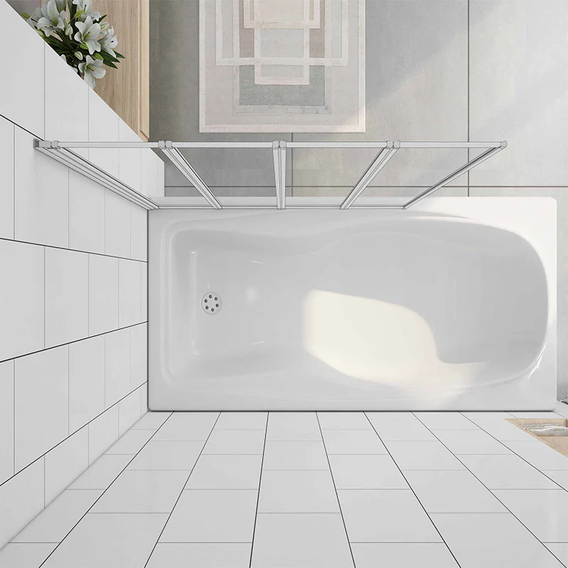 1/2/3/4/5 Folding Shower Glass Panel Shower Bath Screen - Image 13