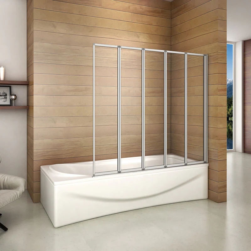1/2/3/4/5 Folding Shower Glass Panel Shower Bath Screen - Image 14