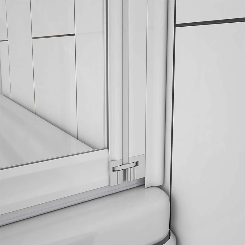 1/2/3/4/5 Folding Shower Glass Panel Shower Bath Screen - Image 15