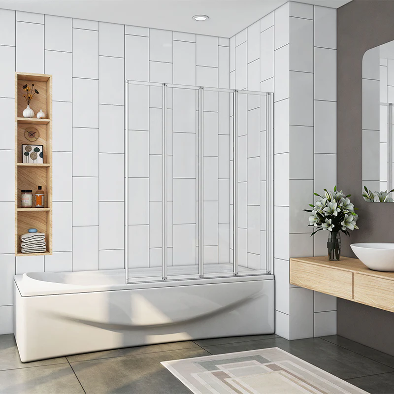1/2/3/4/5 Folding Shower Glass Panel Shower Bath Screen - Image 3