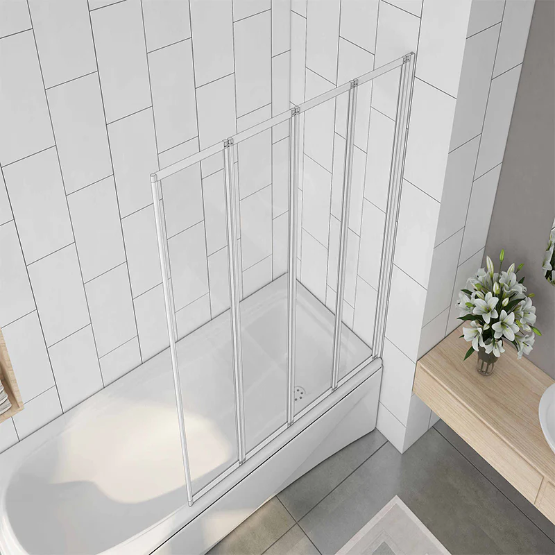 1/2/3/4/5 Folding Shower Glass Panel Shower Bath Screen - Image 4