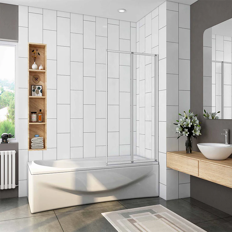 1/2/3/4/5 Folding Shower Glass Panel Shower Bath Screen - Image 8