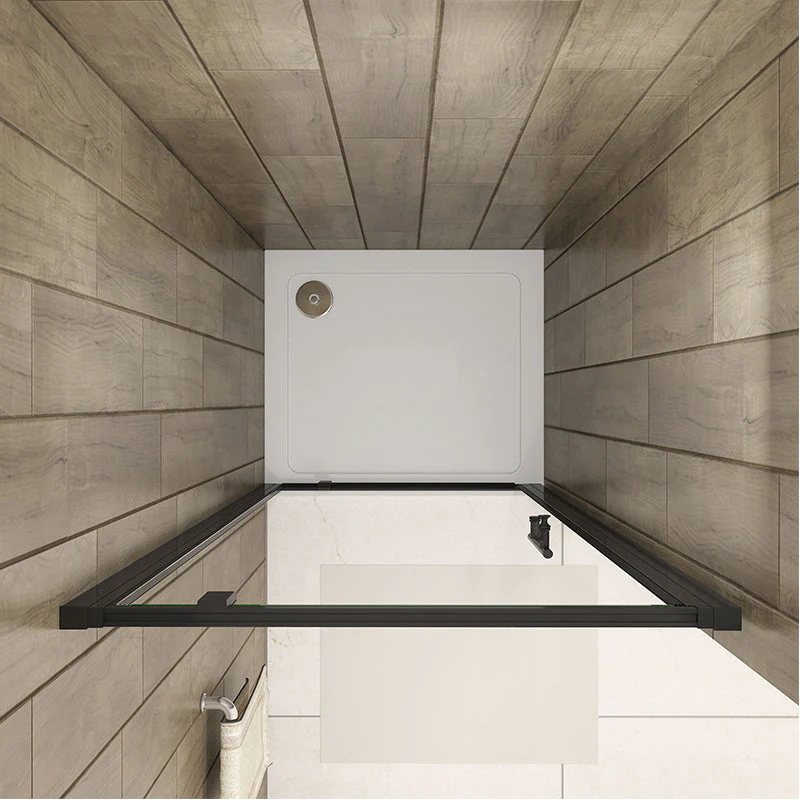 AICA 100x185cm Black Pivot Shower Door Enclosure - Image 5