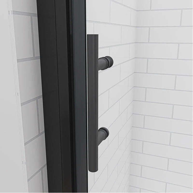 AICA 100x185cm Black Pivot Shower Door Enclosure - Image 6