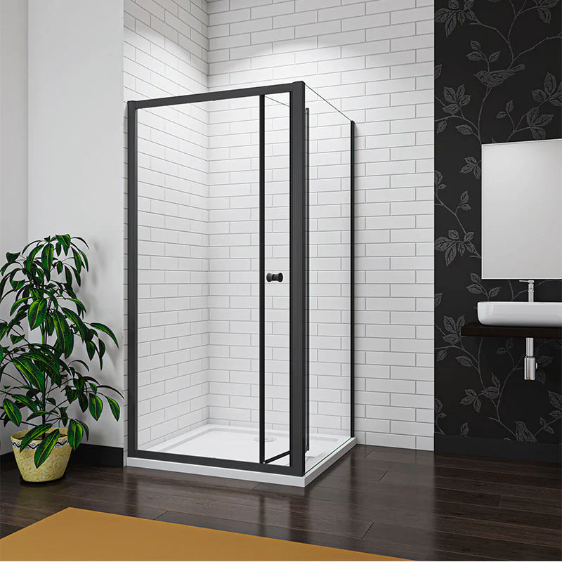 700mm Bi fold Shower Enclosure Glass Door Screen+Side Panel - Image 4