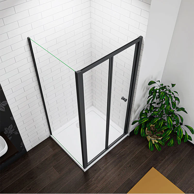 700mm Bi fold Shower Enclosure Glass Door Screen+Side Panel - Image 5