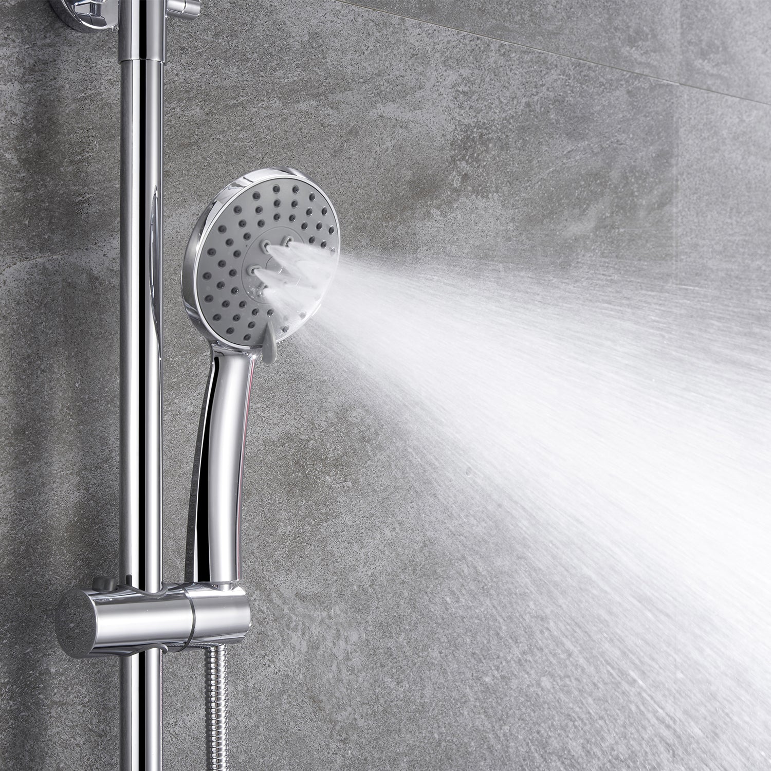 AICA Bathroom Ajustable 9 Stainless steel Top Spray  Thermostatic Shower Mixer Set - Image 7