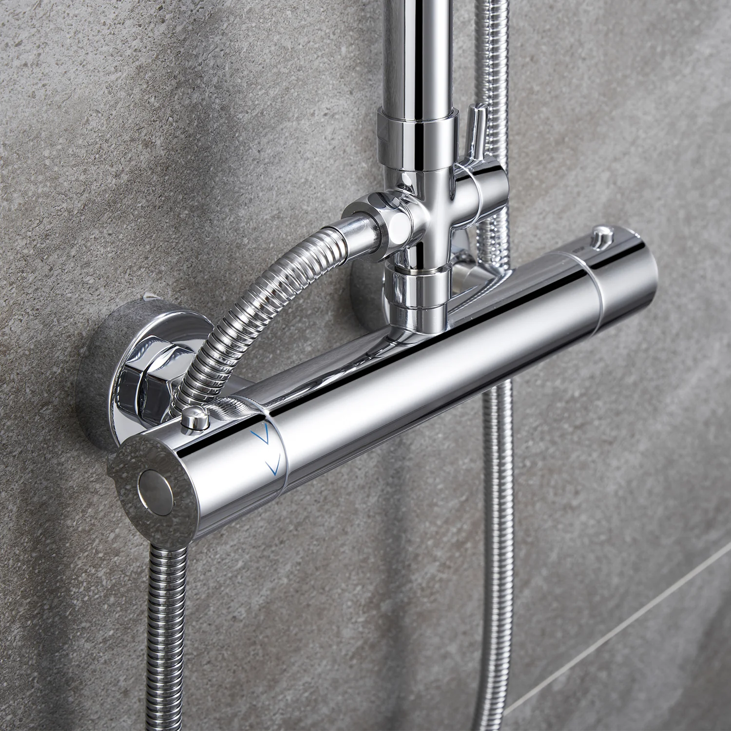 AICA Bathroom Ajustable 9 Stainless steel Top Spray  Thermostatic Shower Mixer Set - Image 8