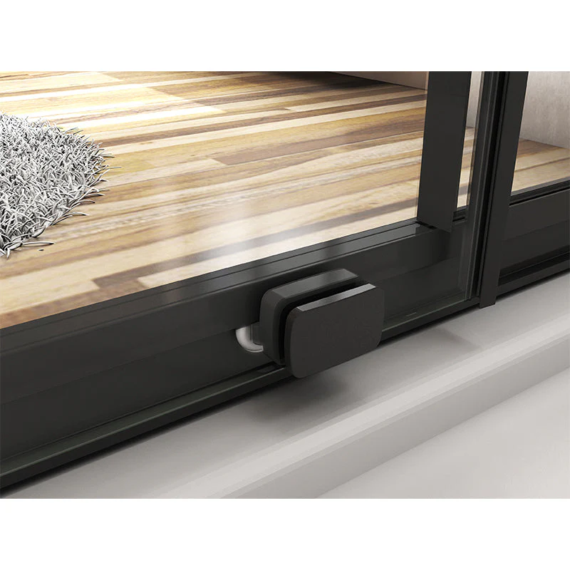 AICA Black Sliding Shower Glass Door 160x195cm - Image 3