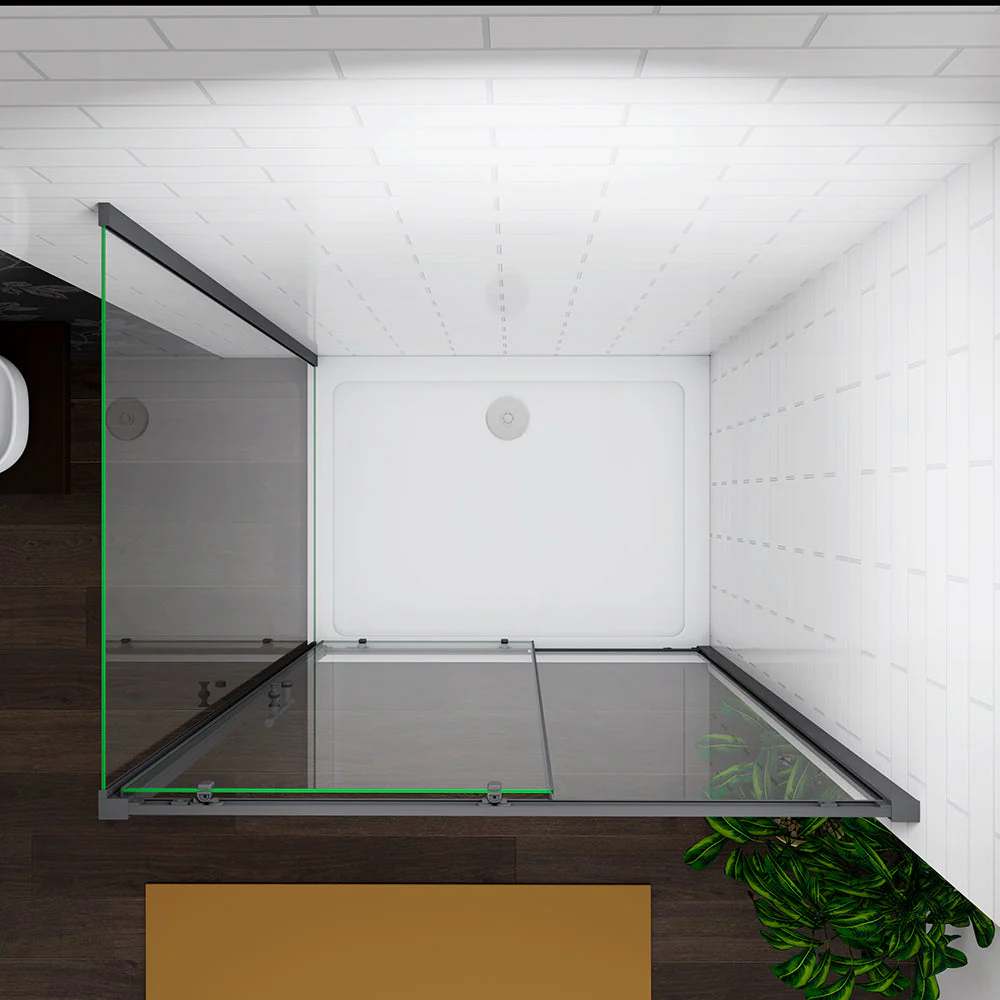 AICA Sliding Shower Enclosure glass door 110x185CM - Image 5