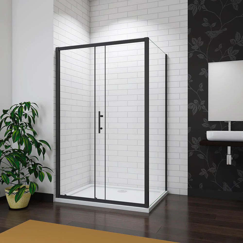 AICA Sliding Shower Enclosure glass door 110x185CM - Image 7