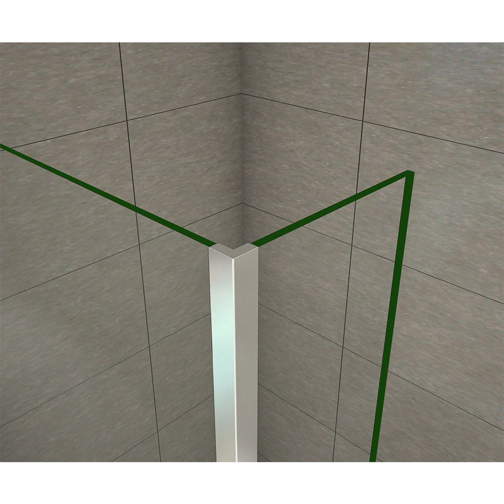 800mm+150mm Pivot Double Panel Shower Bath Screen - Image 6