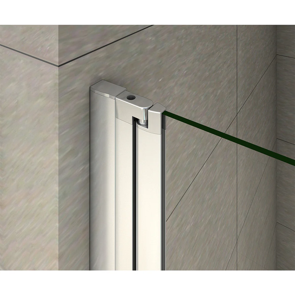 800mm+150mm Pivot Double Panel Shower Bath Screen - Image 7