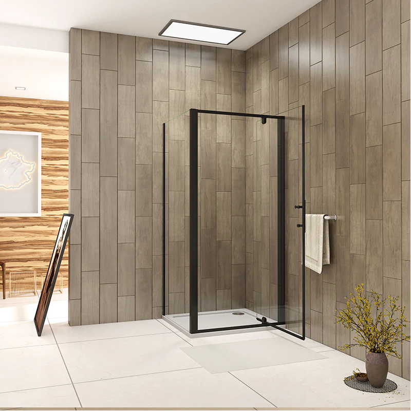Black Pivot Shower Enclosures 1000mm Door rectangle enclosures - Image 3
