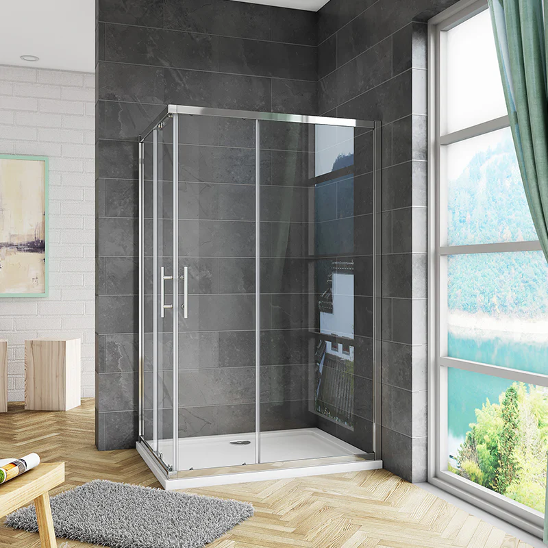 Corner entry sliding shower cubicle Shower Tray - Image 3