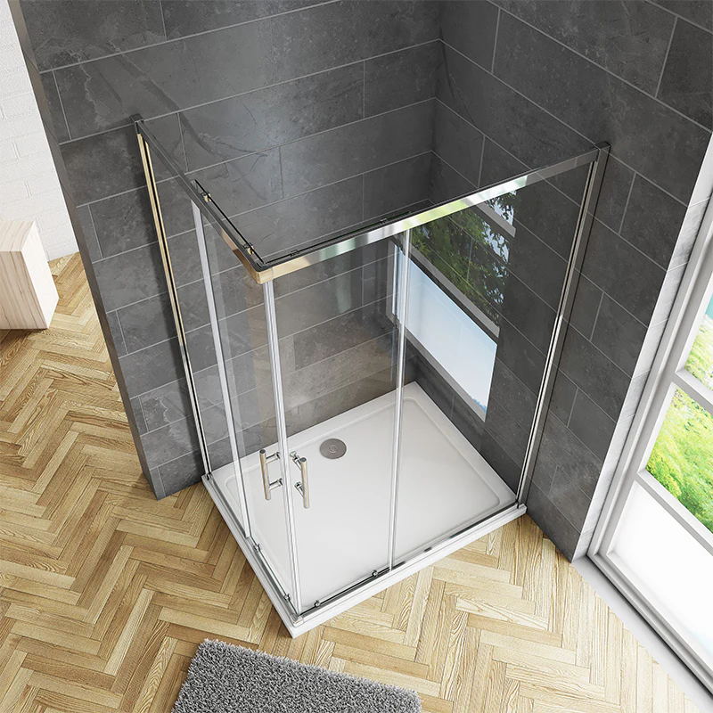 Corner entry sliding shower cubicle Shower Tray - Image 4
