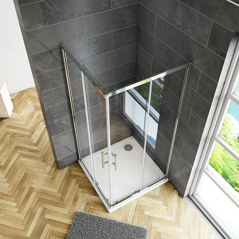 Corner entry sliding shower cubicle Shower Tray - Image 5