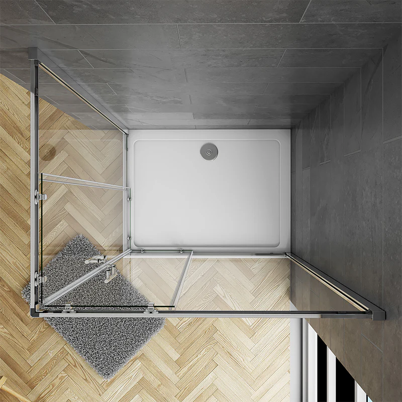 Corner entry sliding shower cubicle Shower Tray - Image 9