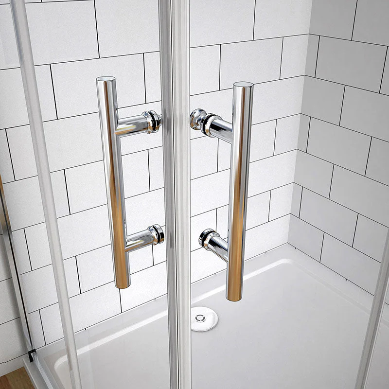 Stock clearance Chrome Corner entry Shower sliding enclosure - Image 11
