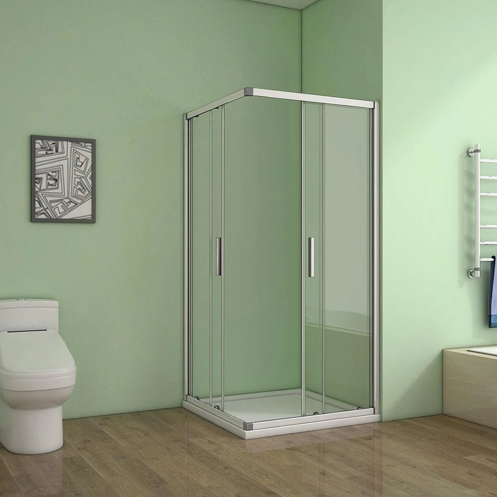 Stock clearance Chrome Corner entry Shower sliding enclosure - Image 4