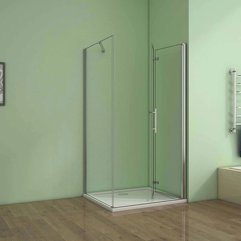 700-1000x1850mm Chrome pivot shower rectangle enclosures,Shower tray Optional - Image 17