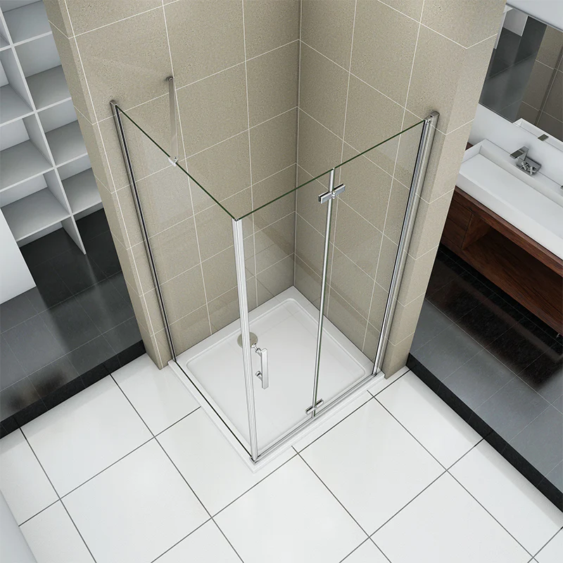 700-1000x1850mm Chrome pivot shower rectangle enclosures,Shower tray Optional - Image 7