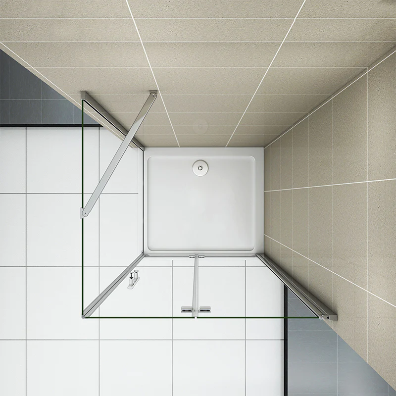 700-1000x1850mm Chrome pivot shower rectangle enclosures,Shower tray Optional - Image 8
