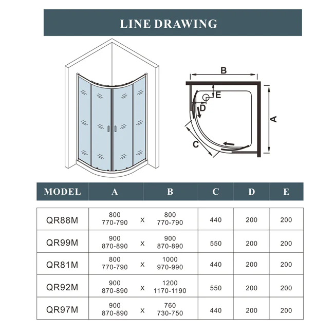 Quadrant Enclosure Corner Cubicle Shower Tray - Image 6