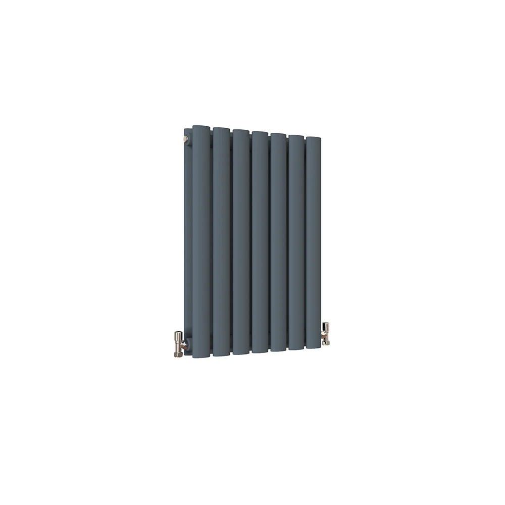 Horizontal Oval Column Anthracite & White Designer Central Heating Radiator UK - Image 26