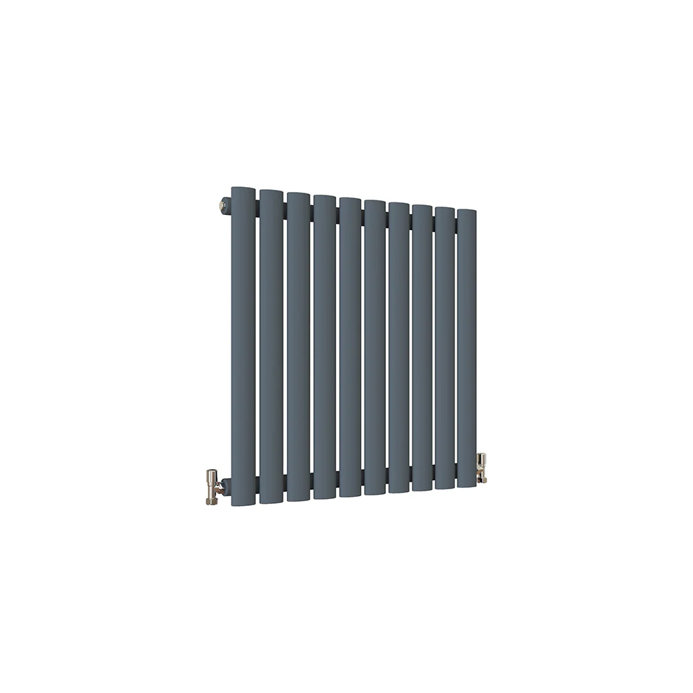 Horizontal Oval Column Anthracite & White Designer Central Heating Radiator UK - Image 29
