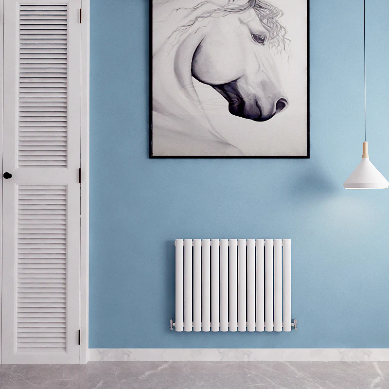 Horizontal Oval Column Anthracite & White Designer Central Heating Radiator UK - Image 3