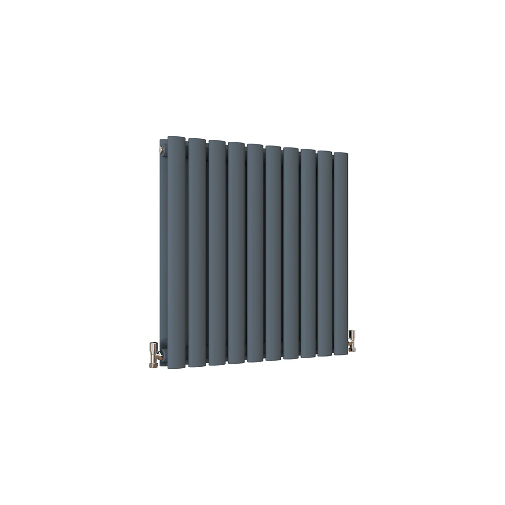 Horizontal Oval Column Anthracite & White Designer Central Heating Radiator UK - Image 32