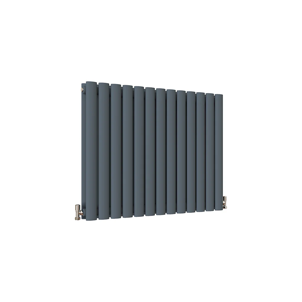 Horizontal Oval Column Anthracite & White Designer Central Heating Radiator UK - Image 35