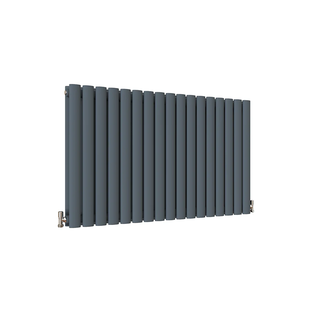 Horizontal Oval Column Anthracite & White Designer Central Heating Radiator UK - Image 38