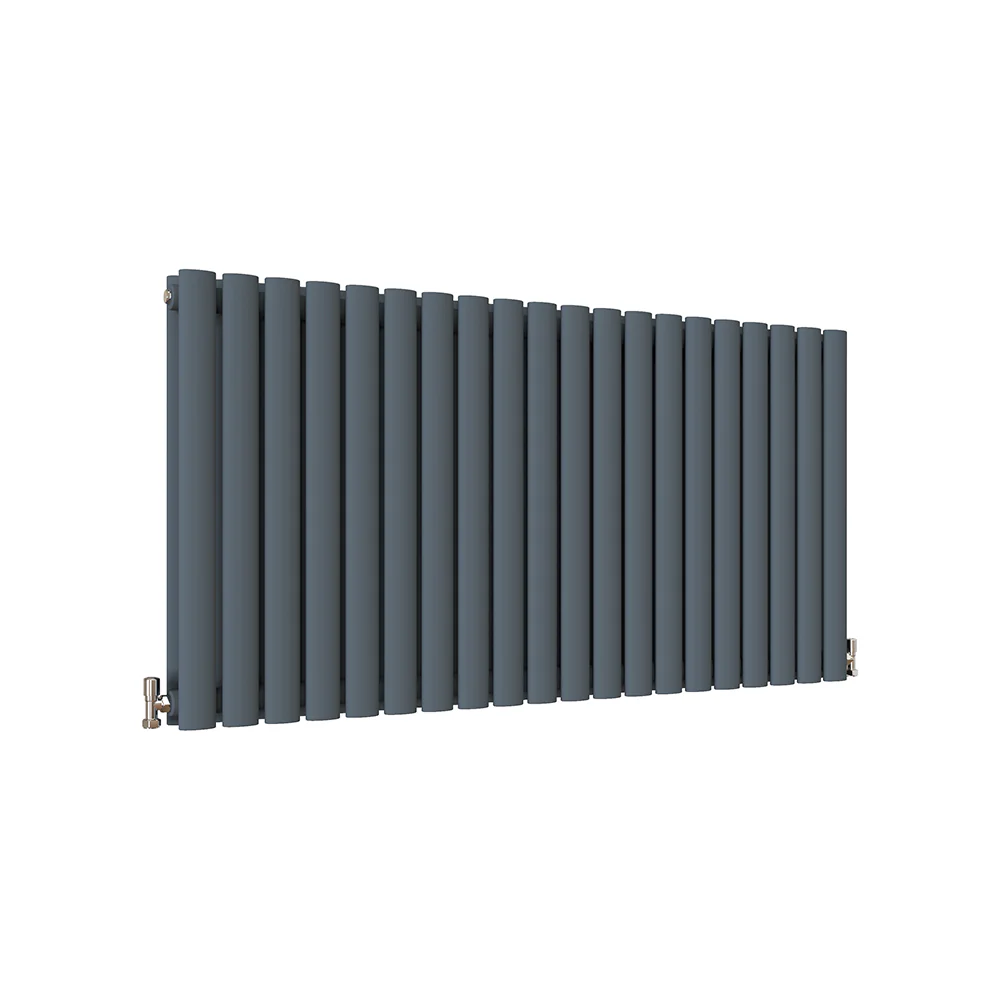 Horizontal Oval Column Anthracite & White Designer Central Heating Radiator UK - Image 41