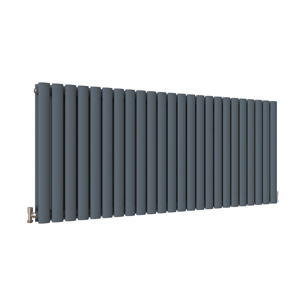 Horizontal Oval Column Anthracite & White Designer Central Heating Radiator UK - Image 44