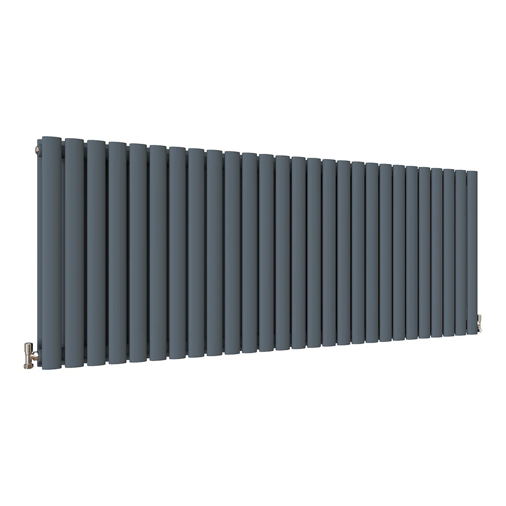 Horizontal Oval Column Anthracite & White Designer Central Heating Radiator UK - Image 47