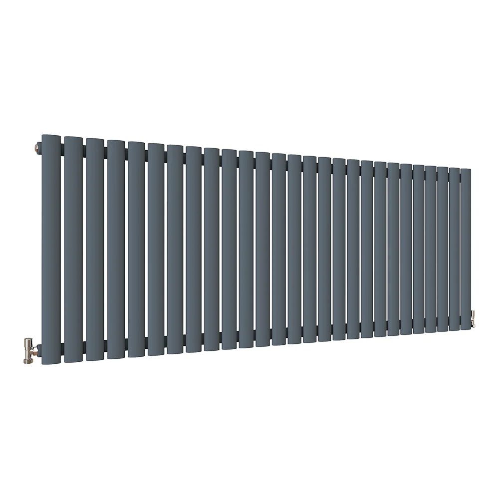 Horizontal Oval Column Anthracite & White Designer Central Heating Radiator UK - Image 50