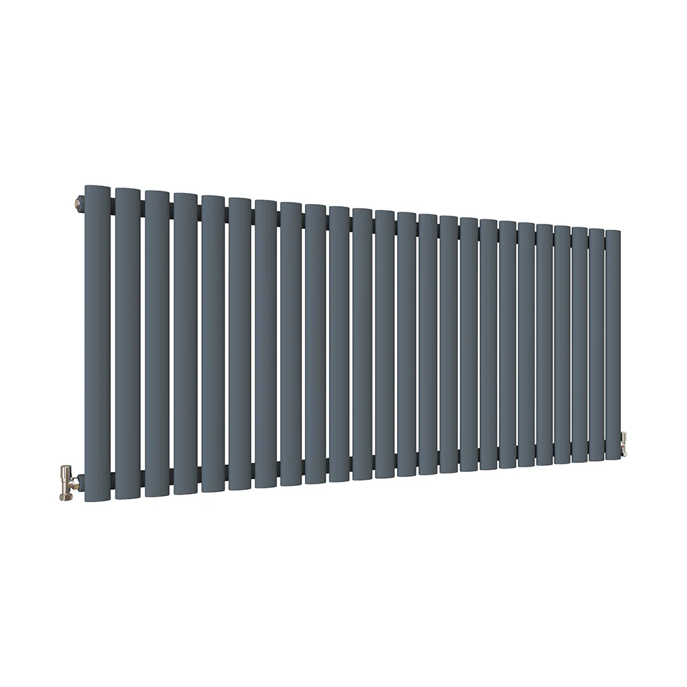 Horizontal Oval Column Anthracite & White Designer Central Heating Radiator UK - Image 53