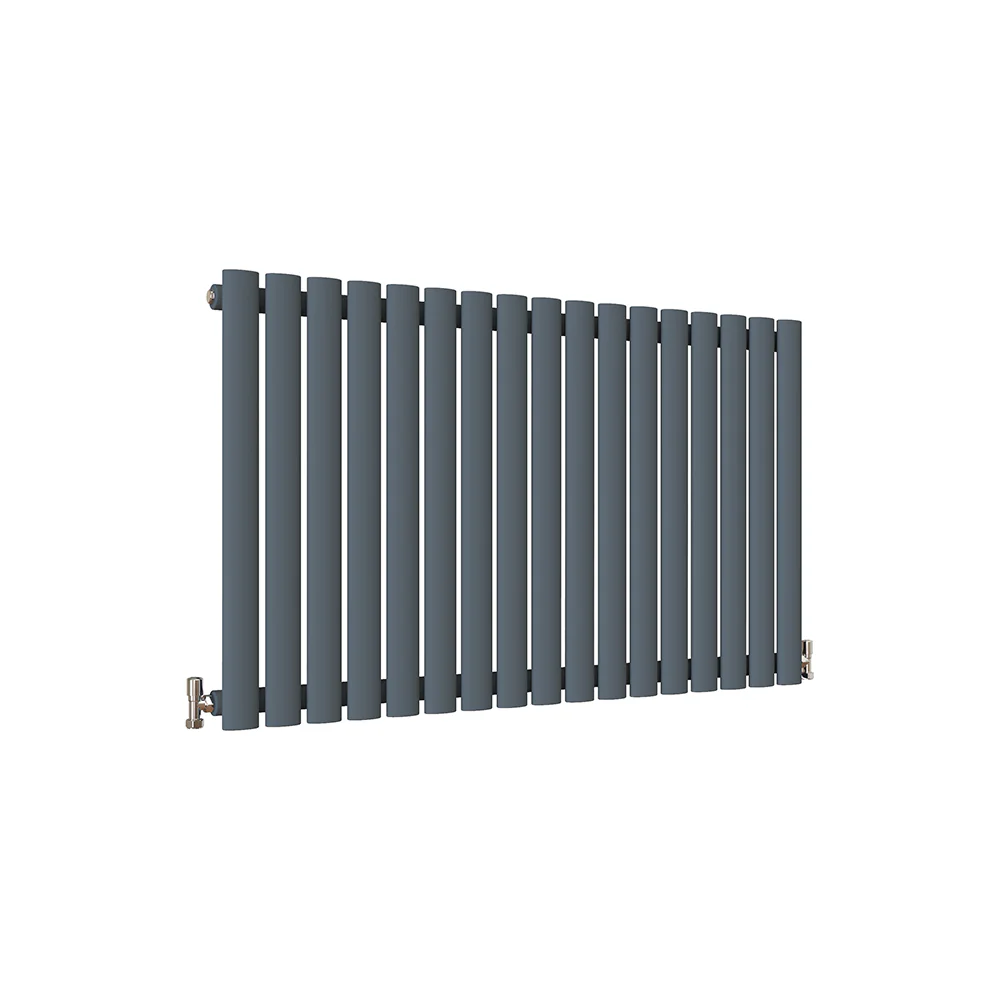 Horizontal Oval Column Anthracite & White Designer Central Heating Radiator UK - Image 56