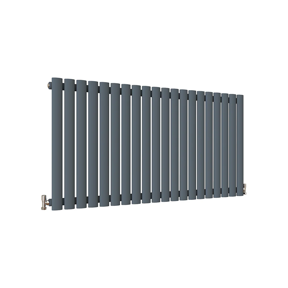 Horizontal Oval Column Anthracite & White Designer Central Heating Radiator UK - Image 59