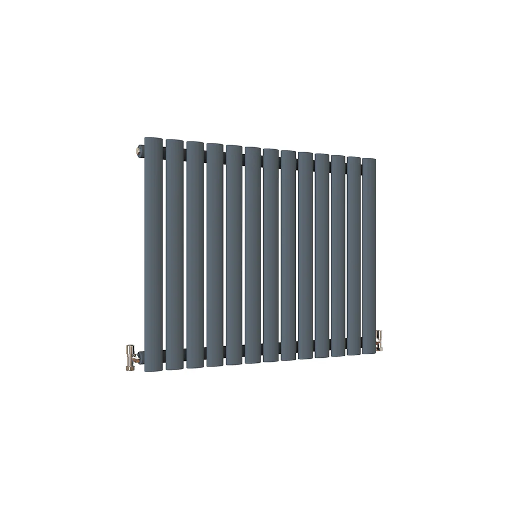 Horizontal Oval Column Anthracite & White Designer Central Heating Radiator UK - Image 62