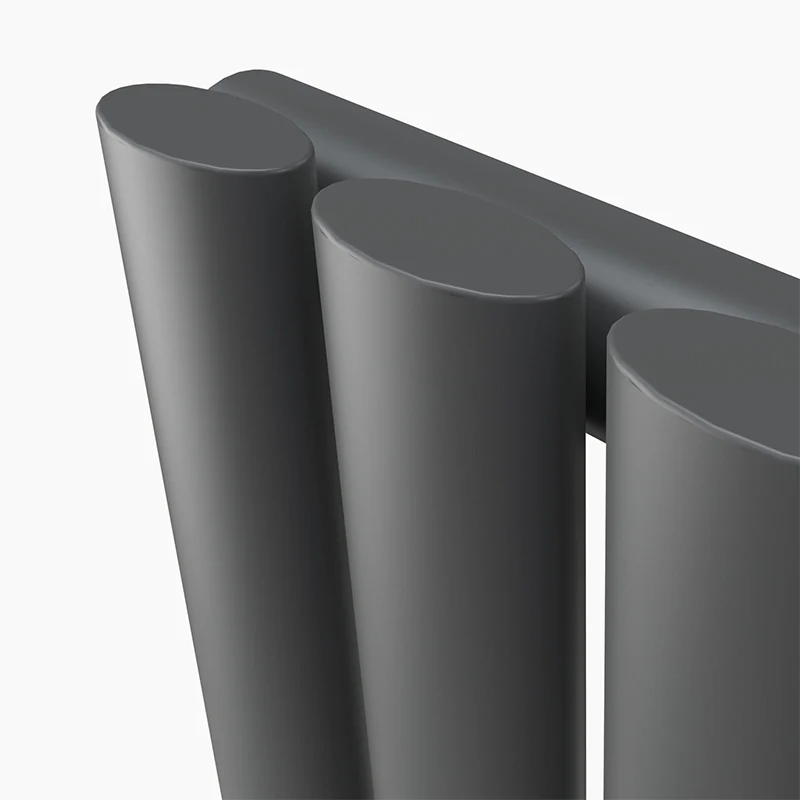 Horizontal Oval Column Anthracite & White Designer Central Heating Radiator UK - Image 8