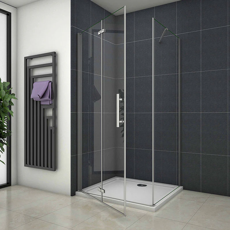 1850mm Height Bifold Shower Enclosure Bifold Pivot Door with side panel Tray option - Image 3
