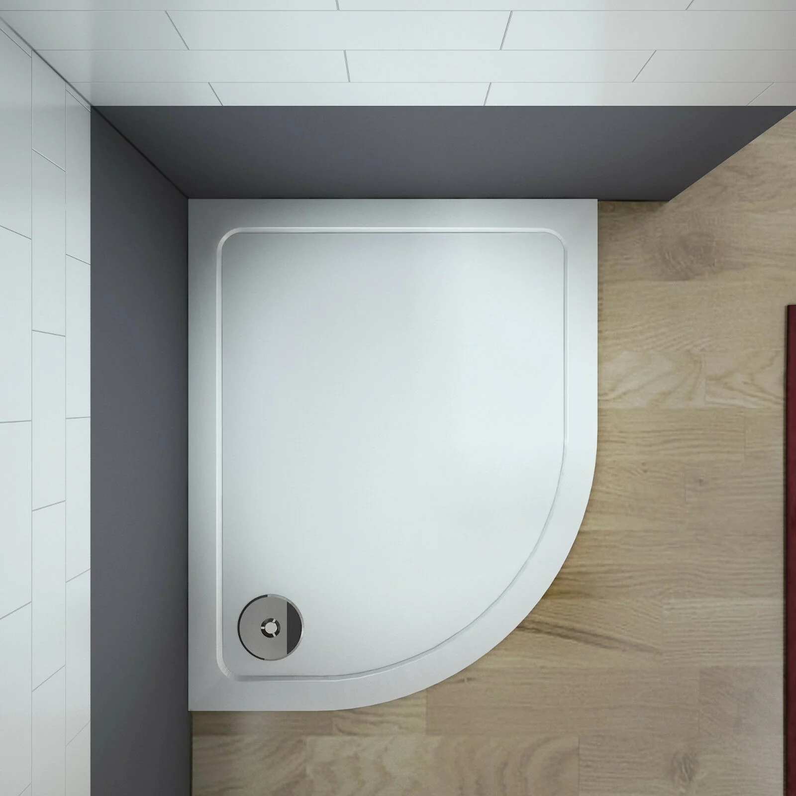 Quadrant Shower Enclosure Glass Sliding Door 8mm Nano Easy Clean Clear Tempered Glass - Image 11