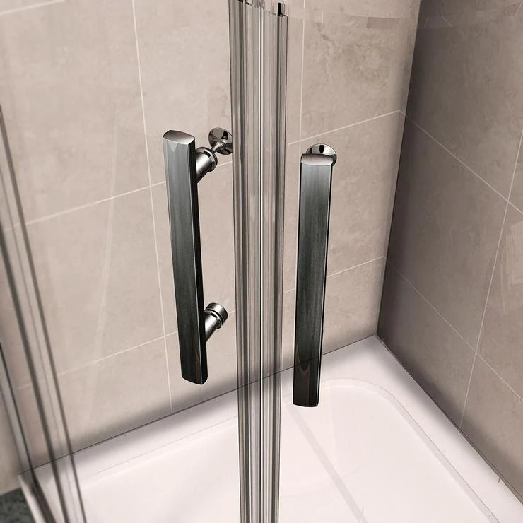 Quadrant Shower Enclosure Glass Sliding Door 8mm Nano Easy Clean Clear Tempered Glass - Image 4