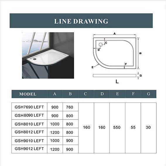 Quadrant Shower Enclosure shower cubicle 190CM - Image 13
