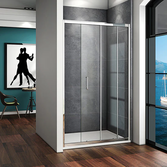 AICA Sliding Shower Door Shower Enclosure Stone tray - Image 3