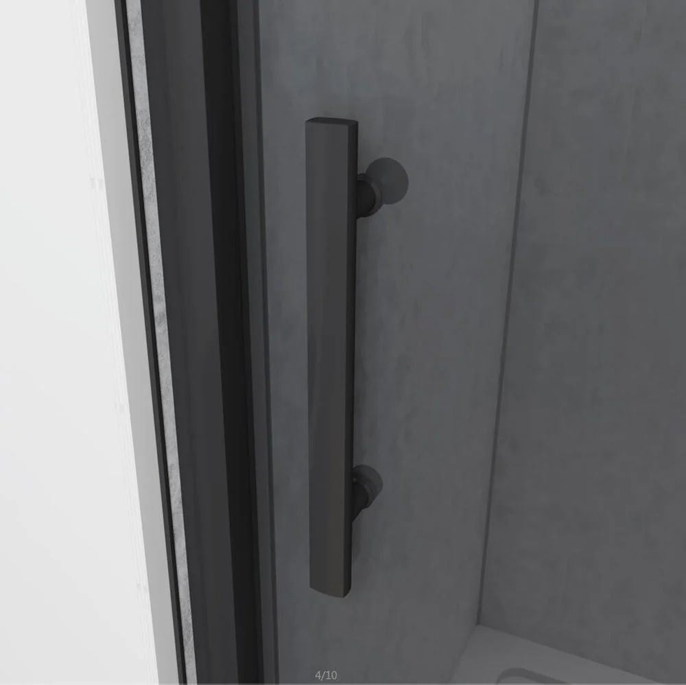 Black Sliding Shower Door 8mm NANO Glass Cubicle + Shower tray optional - Image 8